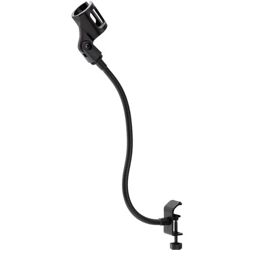 Clip-on Desktop Microphone Stand, Flexible Gooseneck Desk Mic Stand, Microphone Arm Stand with Clip, 3/8” to 5/8” Microphone Holder for Podcasting, Radio, Lectures, Singing, Live Streaming