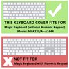 ProElife Ultra Thin Silicone Keyboard Protector Cover Skin for Apple iMac Magic Keyboard & Magic Keyboard 2 (WITHOUT Numeric Keypad, U.S Version, Model: MLA22L/A--A1644) (Transparent)