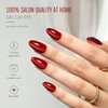 SHANGMENG Christmas Press on Nails Almond - Soft Gel Red Cat Eye Press on Nails Short for Women Gift, Fit Perfectly & Natural Stick on Nails with Glue in 16 Sizes - 32 Reusable Fake Nails, Wine Red