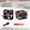 RC Motor Cooling Fan Rocket V2 28000RPM Motor Heat Sink Surpass Hobby Turbo ESC A3 Cooling Fan with XH Connect for 1/10 1/8 RC Car (Orange &Black)