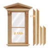 iLAND Dollhouse Accessories on 1/12 Scale, Wooden Dollhouse Window w/Molding in Baroque Style