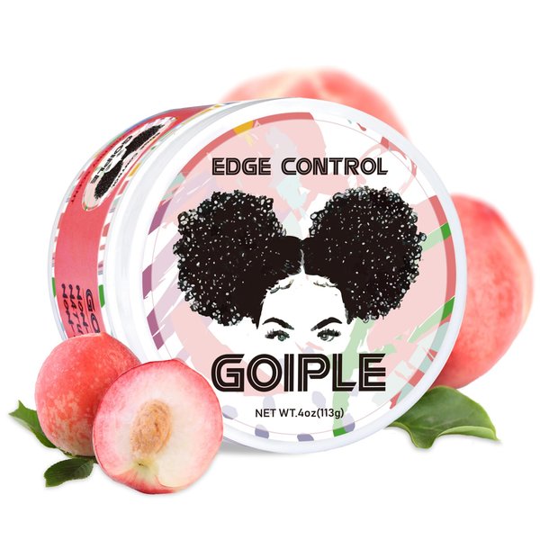Edge Control Wax for Women Strong Hold Non-greasy Edge Control Smoother Edge Tamer, Edge Wax Styling Tamer Edge Control for Black Hair No Flaking, White Residue, Shine and Smooth 4oz (Sweet Peach )