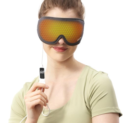 Heated Eye Mask, Warm USB Heat Eye Mask for Dry Eyes, Electrical Eye Heating Pad with Teperature & Timer Control, Warming Heatable Mask with Moist Heat for Blepharitis, Sinus Migraine Tired Eyes, MGD