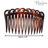 Parcelona French Swirl Set of 2 Celluloid Acetate Brown Tortoise Shell Side Hair Combs
