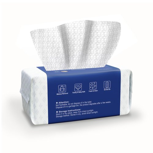 Ourmed Life Disposable Face Towels, Clean Facial Wash Cloth without Lint, Biodegradable Cleansing Dry Wipes, Skincare and Makeup Remover Towels for Sensitive Skin (Unscented, 80 Count, Pack of 1)