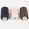 High Strength Polyester Thread for Drapery, Beading, Purses, Leather, Hair Weaving Threads and Needle for Hair Extensions, Wig DIY (Black-Brown-Blonde）