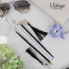 Hair Sticks with Tassels, Wooden Chopsticks for Updos, Bun Styles, 7.5 inches, 2 Hair Sticks (Black)