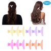 Sonew 12Pcs / Set Colorful Hair Clips Lovely Butterfly Holding Hair Hold Clip Hair Section Claw Clamps Hairdressing Tool(Clear)