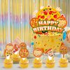 25pcs Pizza Birthday Party Supplies, Pizza Night Cupcake Food Picks Decorations, Pizza Theme Happy Birthday Cupcake Toppers Baby Shower Kids Decoration (Pizza)