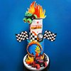 Truck Cake Toppers Truck Cake Decorations Flame Blaze Wheel Race Car Cake Toppers For Kid Boy Truck Themed Racing Car Party Decorations Supplies (Truck)