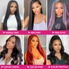 Ysxbui 13x6 Lace Front Wigs Human Hair 180 Density HD Transparent Straight Lace Front Human Hair Wigs for Women Straight Lace Front Wigs Pre Plucked with Baby Hair Natural Color (24 Inch)