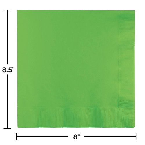 Creative Converting DINNER NAPKINS 3PLY 1/4FLD, 25 Count, Fresh Lime
