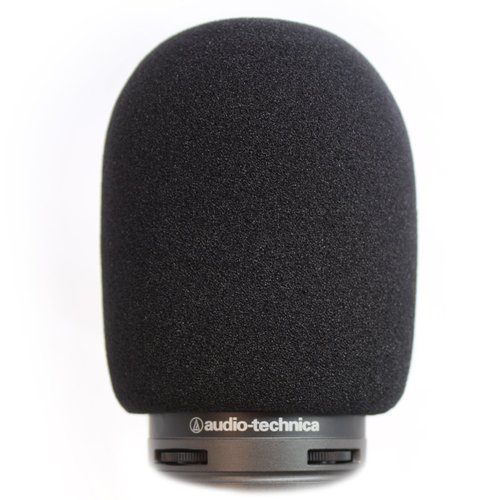 AT2020 Pop Filter by Vocalbeat - Audio Technica AT2035 Condenser Mic Foam Windscreen from Quality Sponge Material - Mic AT2020 USB Pop Windscreen Filters Recording and Background Noises - Black Color