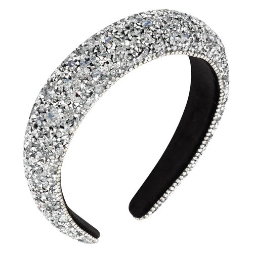 AOPRIE Baroque Headbands for Women Girls Hair Bands for Women's Hair Wide Headbands for Women Silver, 1 Pack