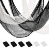 Xgunion Creepy Cloth 6Pcs 30×72inch Black Spooky Scary Gauze Decor Halloween Decorations for Party Indoor Outdoor (4Black + 2White)