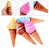 4Pcs Catnip Cat Toys Ice Cream Shaped Pet Chew Bite Kicker Plush Musical Toy for Cat Kitten Kitty