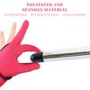 Heat Resistant Gloves for Hair Styling 2 Pcs Curling Wand Glove 3 Finger Barber Glove Reusable Hair Dye Heat Protector Glove (Rose Red)