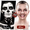 Halloween Makeup, Face Painting Kit, Black White Gray Face Paint + Sponge + Brush, Washable Formula Cream Clown Face Paint, for Clown Joker Demon Devil Vampire Halloween Makeup, Cosplay