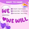 WLPHHM We Will Miss You Banner Glitter Bunting for Graduation Retirement Party Decorations，Graduation Party Going Away Party Office Work Party Farewell Party Decorations Supplies(Purple)