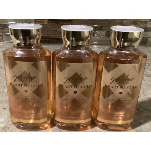 3 GINGHAM HEART OF GOLD Shower Gel bath body wash