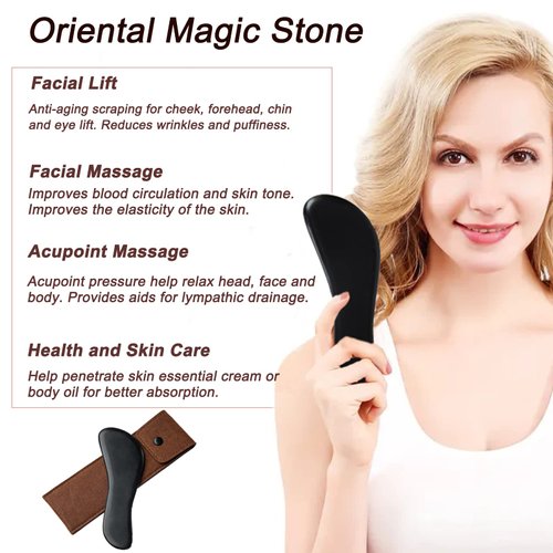 Yuanchupin Gua Sha Tools, Bian Stone Scraping Massage Tool, IASTM Tools, Gua Sha Facial Body Massage Tools, Myofascial Releaser Tool to Physical Therapy, Scar Tissue, and Soft Tissue