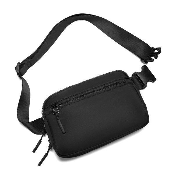 Fanny Pack Crossbody Bags for Women 1.5L Belt Bag with 3 Zipper Pockets Fashion Waist Packs Everywhere Belt Bag Cross Body Fanny Pack for Women (Black New)