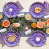 HSPAIDYP 40Pcs Purple and Gold Party Supplies,Purple Paper Plates 7" Purple Gold Dot Dessert Plates for Baby Shower,Wedding,Cocktail Party Purple Birthday Party Decorations (Purple Plates)