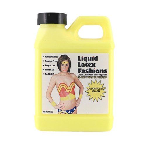 Ammonia Free Liquid Latex Body Paint 8oz Fluorescent Yellow