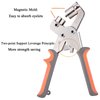 BIZOEPRO Grommet Tool Kit 1/4 Inch Eyelet Press Pliers 6MM Hole Punch Manual Handheld 500pcs Silver Grommets