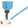 SATMAXIMUM Cat6 45° Angled Keystone Ethernet Wall Jack Punch Down UTP 45-Degree (Easier Termination Than 90-Degree), RJ45 Slim Profile Speed Termination Blue (50)