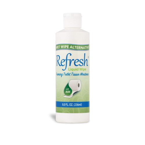 Refresh Liquid Wipe: Toilet Paper Foam Dispenser Refill. Eco-Friendly Flushable Wet Wipe Alternative with Witch Hazel and Aloe. 8 oz Refill.…