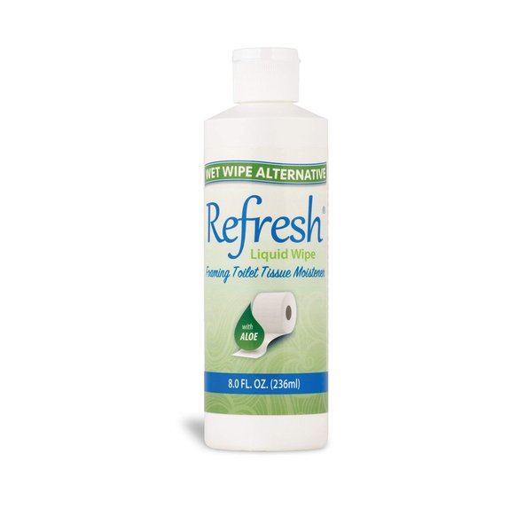 Refresh Liquid Wipe: Toilet Paper Foam Dispenser Refill. Eco-Friendly Flushable Wet Wipe Alternative with Witch Hazel and Aloe. 8 oz Refill.…