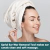 Spring Ear Wax Cleaner Tool Set Ear Cleaner Ear Cleaner Tool Ear Wax Removal Spoon Double Ended with Stainless 360° Spiral Ear Massage Cleaning Tool Ear Cleaner Cleaning Brush and Storage Box Gold