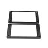 Guyker Flat Metal Humbucker Pickup Mounting Ring Set - Bridge Neck Pickups Cover Frame Replacement Part for Electric Guitar or Precision Bass(2PCS, Black)