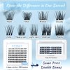 Lash Clusters 84 Pcs Cluster Lashes Individual Lashes DIY Lash Extension Lashes That Look Like Extensions Wispy Lashes Eyelash Clusters Thin Band & Soft (Cloudy 3D-Fluffy,C-8-16mix)