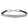 Wigspedia Rhinestone Crystals Two Row Elastic Stretch Headband Accessory (Hair Band) (Iridescent)