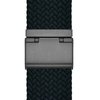 WOCCI 22mm Braided Nylon Watch Band for Men and Women, Quick Release, Black Stainless Steel Buckle (Black)