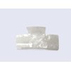Generic Pearly white shimmering rectangle marbled hair claw clip