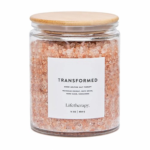 Lifetherapy Transformed Mood Melting Salt Soak | Pink Himalayan and Sea Salt with Moisturizing Sunflower Oil, 16 OZ