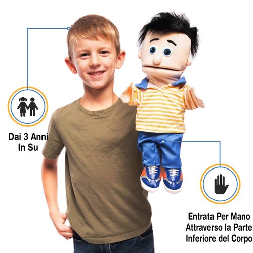 14" Bobby, Peach Boy, Hand Puppet