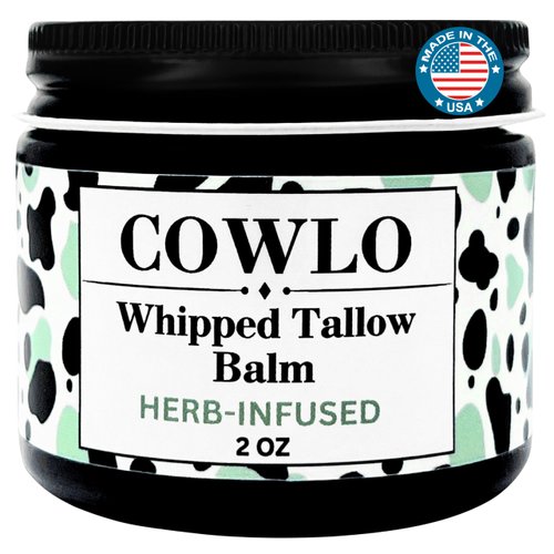 Whipped Tallow Balm for Skin - 100% Grass Fed Beef Tallow Face Moisturizer - Beef Tallow for Skin, Eczema, Baby Skin, and Beef Tallow for Face - Grassfed Beef Tallow - Herb Infused, 2oz