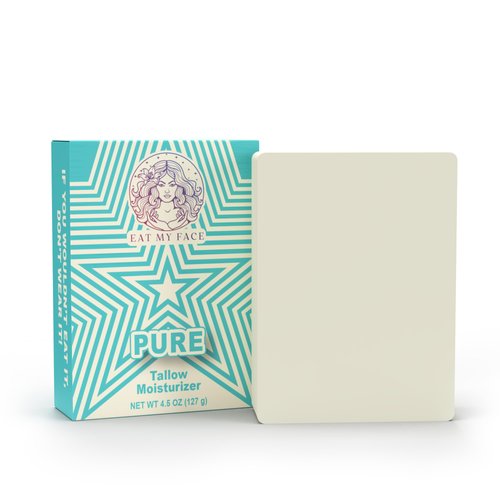 Eat My Face Natural Grass Fed Beef Tallow Soap Bar, Moisturizing & Nourishing Unscented Soap For All Skin Types, Organic Tallow Handmade Soap - 4.5 oz
