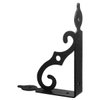 Acrux7 5 inch Decorative Shelf Brackets 4 Pack Heavy Duty Black Metal Shelf Brackets with Screws, Shelf Support Angle Brackets Wall Mounted Floating Shelf Bracket for DIY Open Shelving