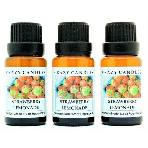 Strawberry Lemonade (Made in USA) 3 Bottles 1/2 FL Oz Each (15ml) Premium Grade Scented Fragrance Oil