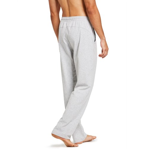 BALEAF Men's Sweatpants Casual Lounge Cotton Pajama Yoga Pants Open Bottom Straight Leg Male Sweat Pants with Pockets Light Gray XXL