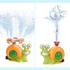 XONTEUS 2 in 1 Outdoor Water Sprinkler Baseball Toy for Kids and Toddler, Backyard 360° Roating Snail Sprinkler Toy Tee Ball Games,Summer Splashing Fun Toys for 3 4 5 6 7 8 Year Old Boys Girls Gift