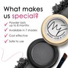 Marie-José & Co Soft Black Eyebrow Powder, Compact Eyebrow Kit for Women, Easy to Apply Eyebrow Makeup, Eyebrow Cake Powder with A Soft Finish for Naturally-Looking Brows All Day