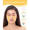 Beautistin Under Eye Patches Silicone - 2 Pairs Reusable Eye Patches, Eye Wrinkle Patches, Reusable Under Eye Mask, Plump Fine Lines & Wrinkles, with Metal Eye Cream Applicator, Tin Case, Gold