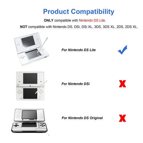 DS Lite USB Charger Cable Kit, 2 Pcs 3.9ft Charging Cord and 4 Stylus Pen Compatible with Nintendo DS Lite (ONLY for NDSL, NOT for 3DS, 2DS, DSi, DS)