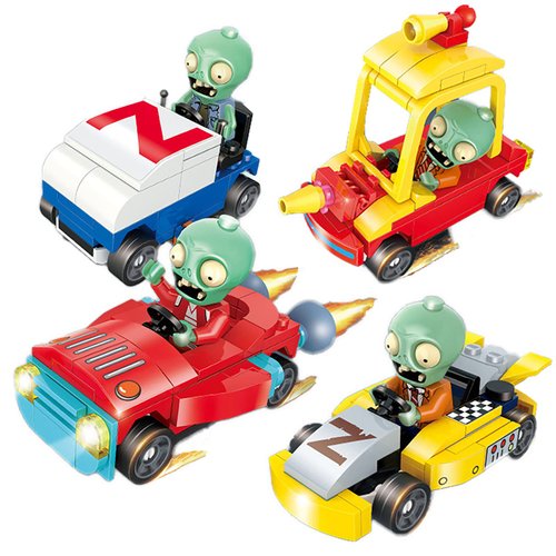 JHESAO Plants and Zombies Toys Zombies Assembly Action Figures PVZ Assemblable Toys Set 1 2 Series 4 Models Great Gifts for Kids and Fans,Birthday and Christmas Party New